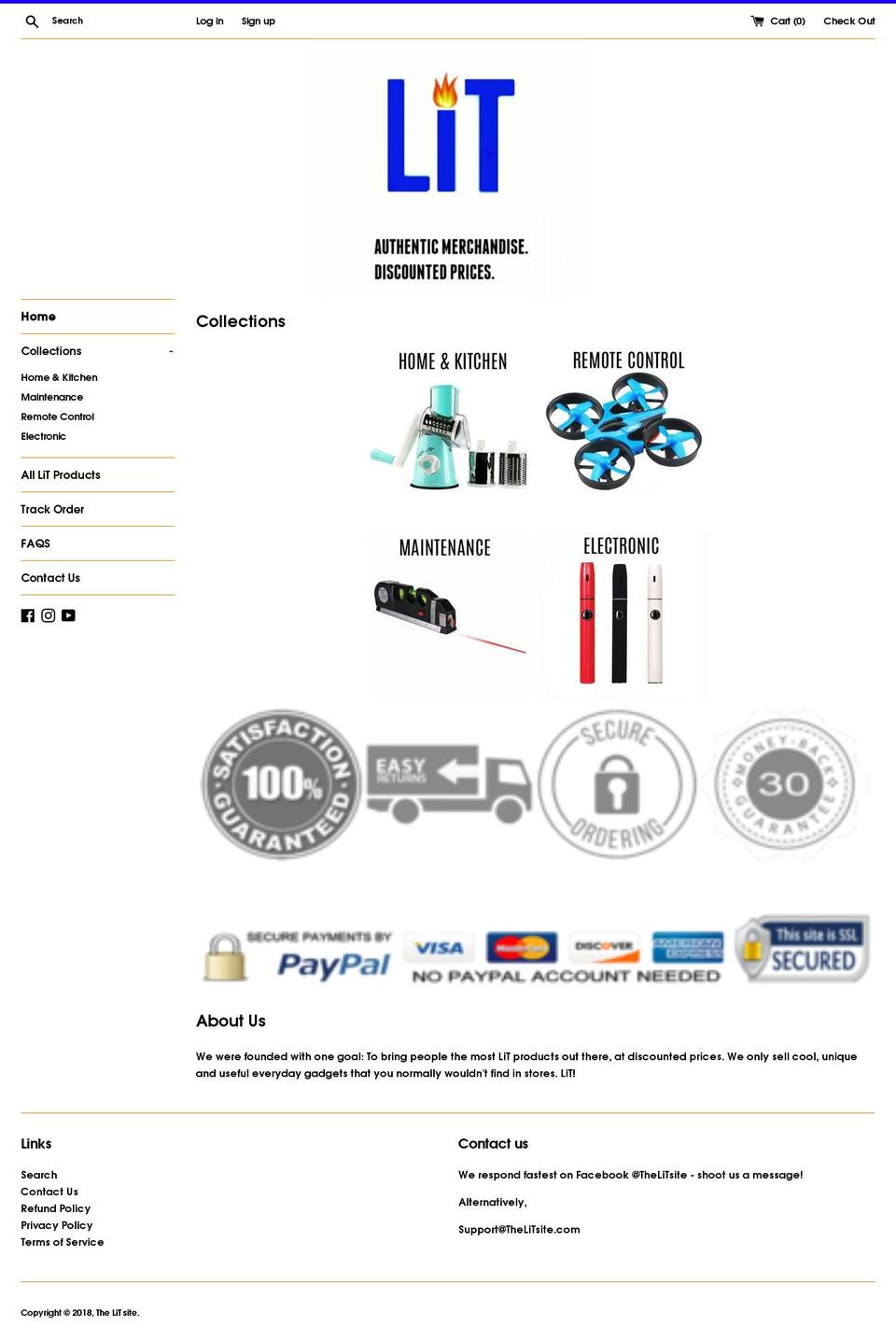 thelitsite.com — Shopify storefront screenshot