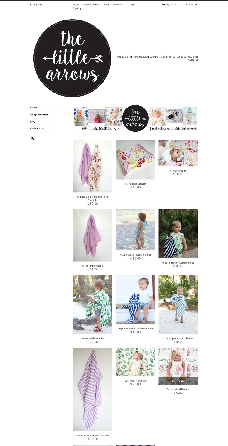 thelittlearrows.com shopify website screenshot
