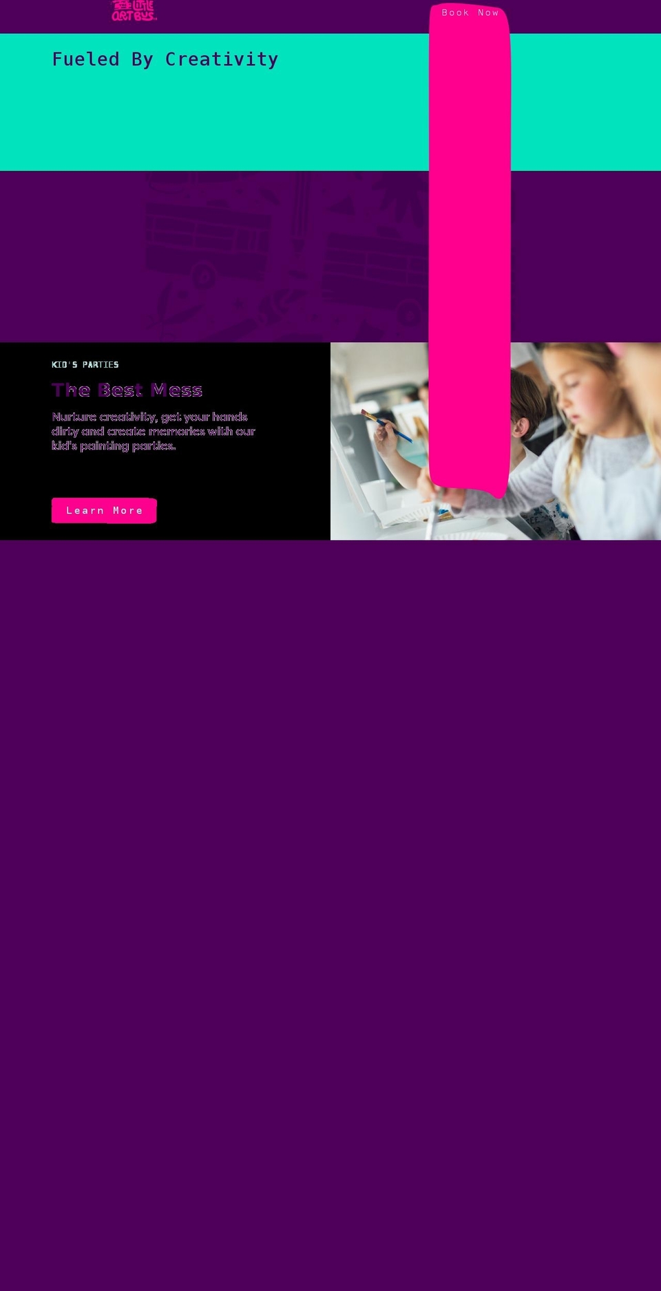 thelittleartbus.com shopify website screenshot