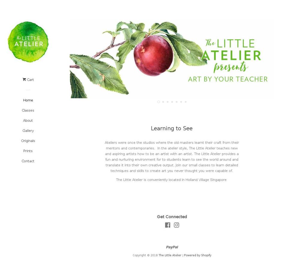 thelittleatelier.com shopify website screenshot