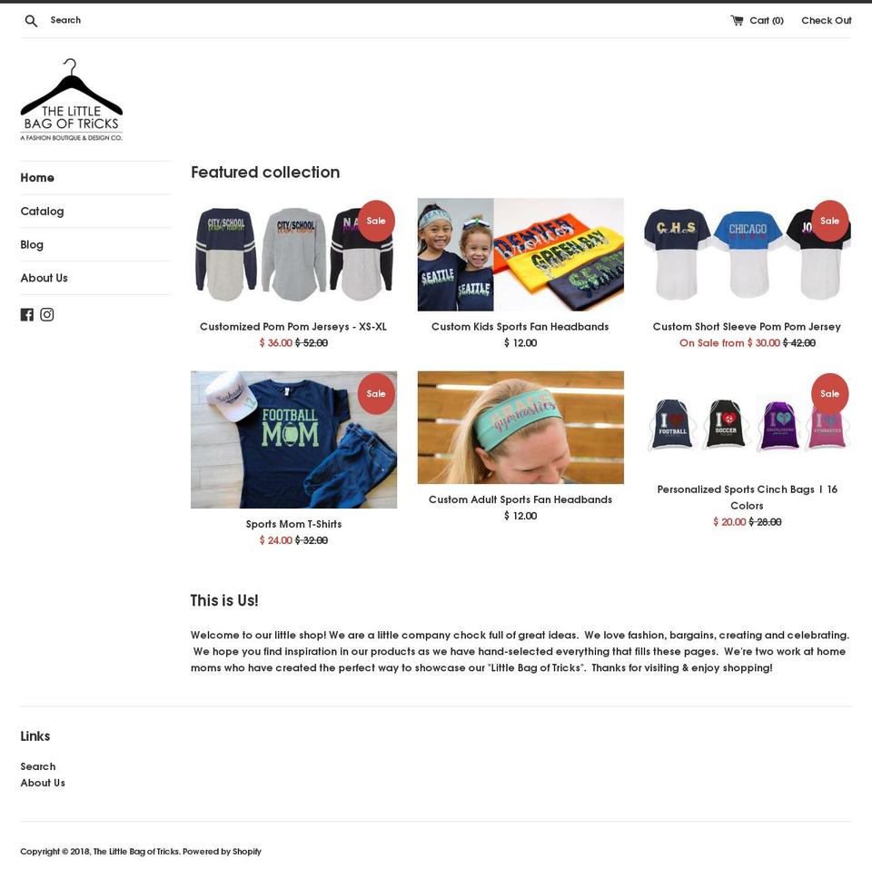 thelittlebagoftricks.com — Shopify storefront screenshot