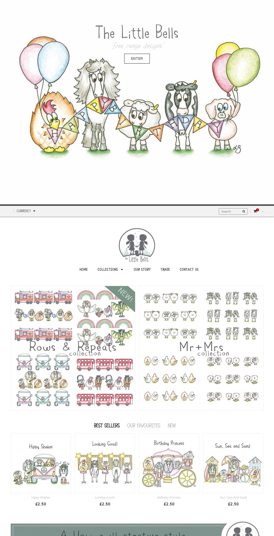 thelittlebells.com shopify website screenshot