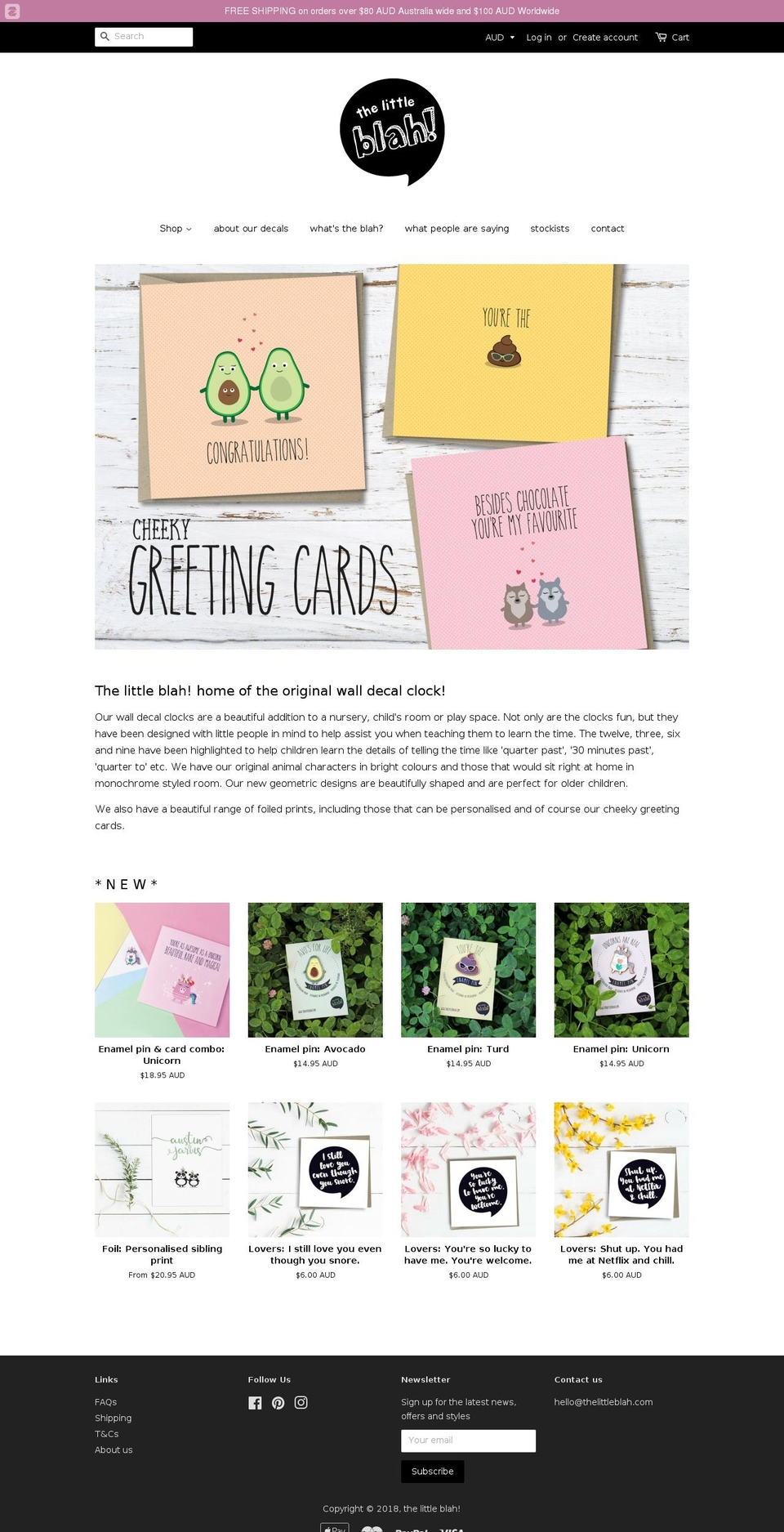 thelittleblah.com shopify website screenshot