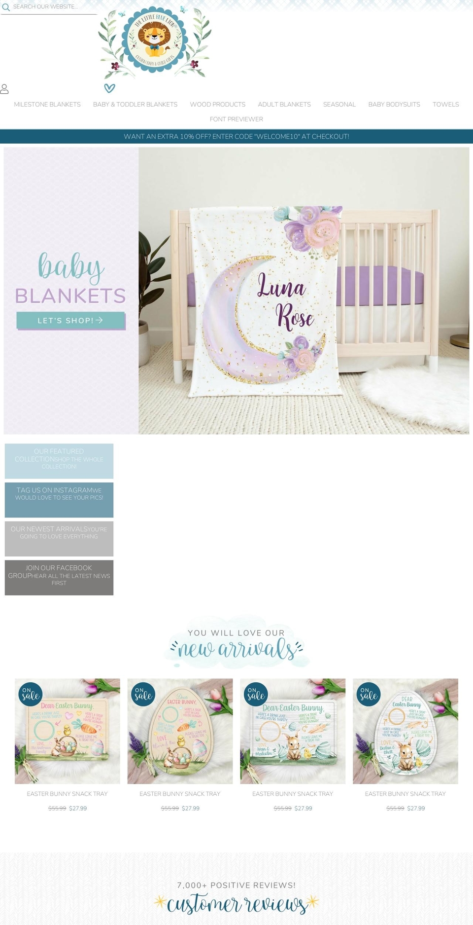 thelittlebluelion.com shopify website screenshot