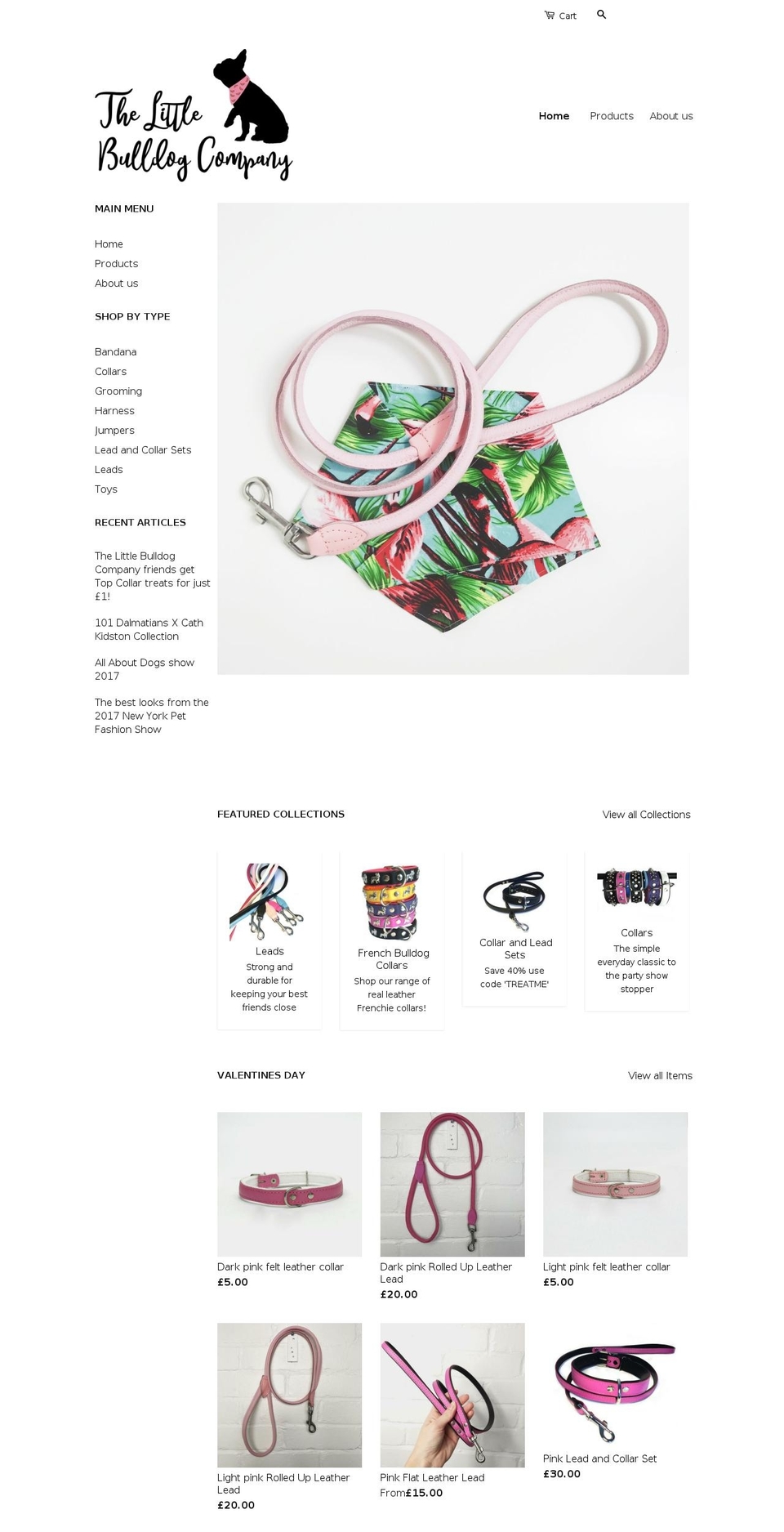 thelittlebulldogcompany.co.uk shopify website screenshot