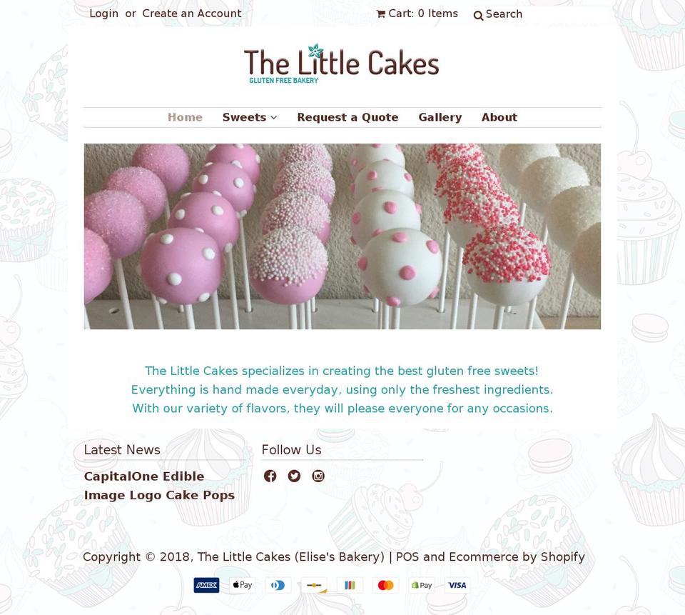 thelittlecakes.myshopify.com shopify website screenshot