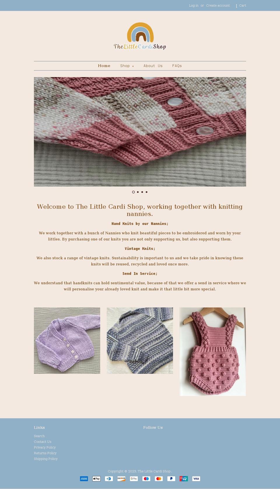thelittlecardishop.com shopify website screenshot