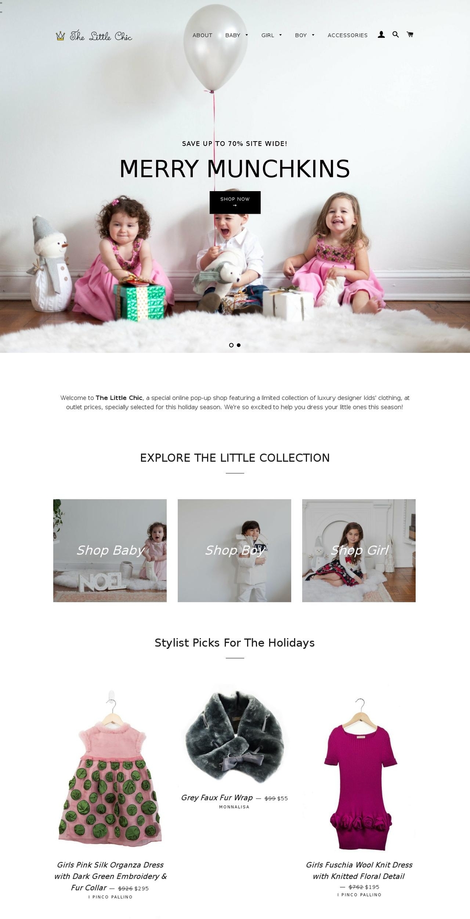 thelittlechic.com shopify website screenshot