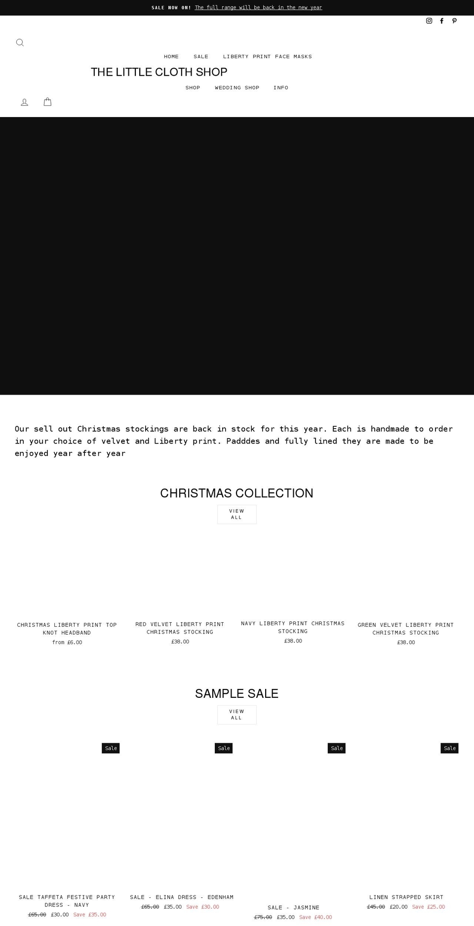 thelittleclothshop.co.uk shopify website screenshot
