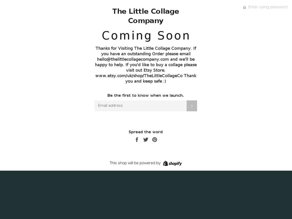 thelittlecollagecompany.com — Shopify storefront screenshot