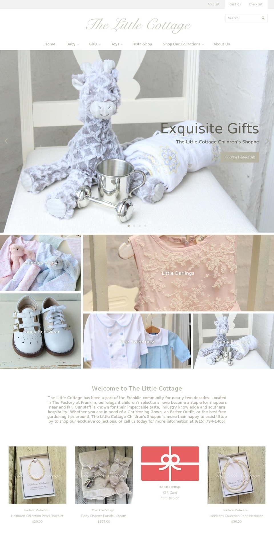 thelittlecottagechildrensshop.com shopify website screenshot