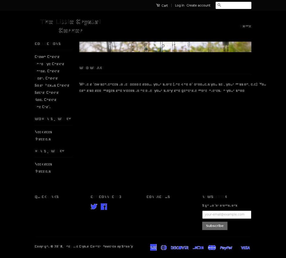 thelittlecrystalcorner.com shopify website screenshot