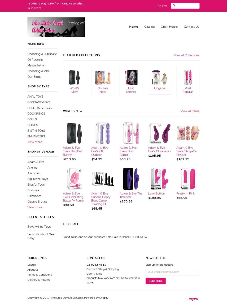 thelittledevil.com.au shopify website screenshot