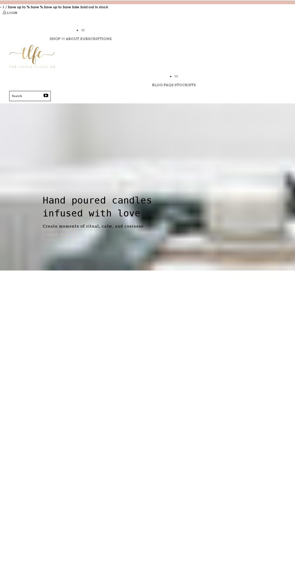 thelittleflameco.com — Shopify storefront screenshot