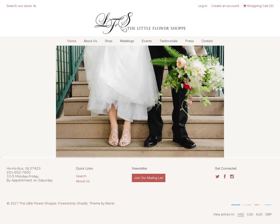 Weekend Shopify theme site example thelittleflowershoppe.org