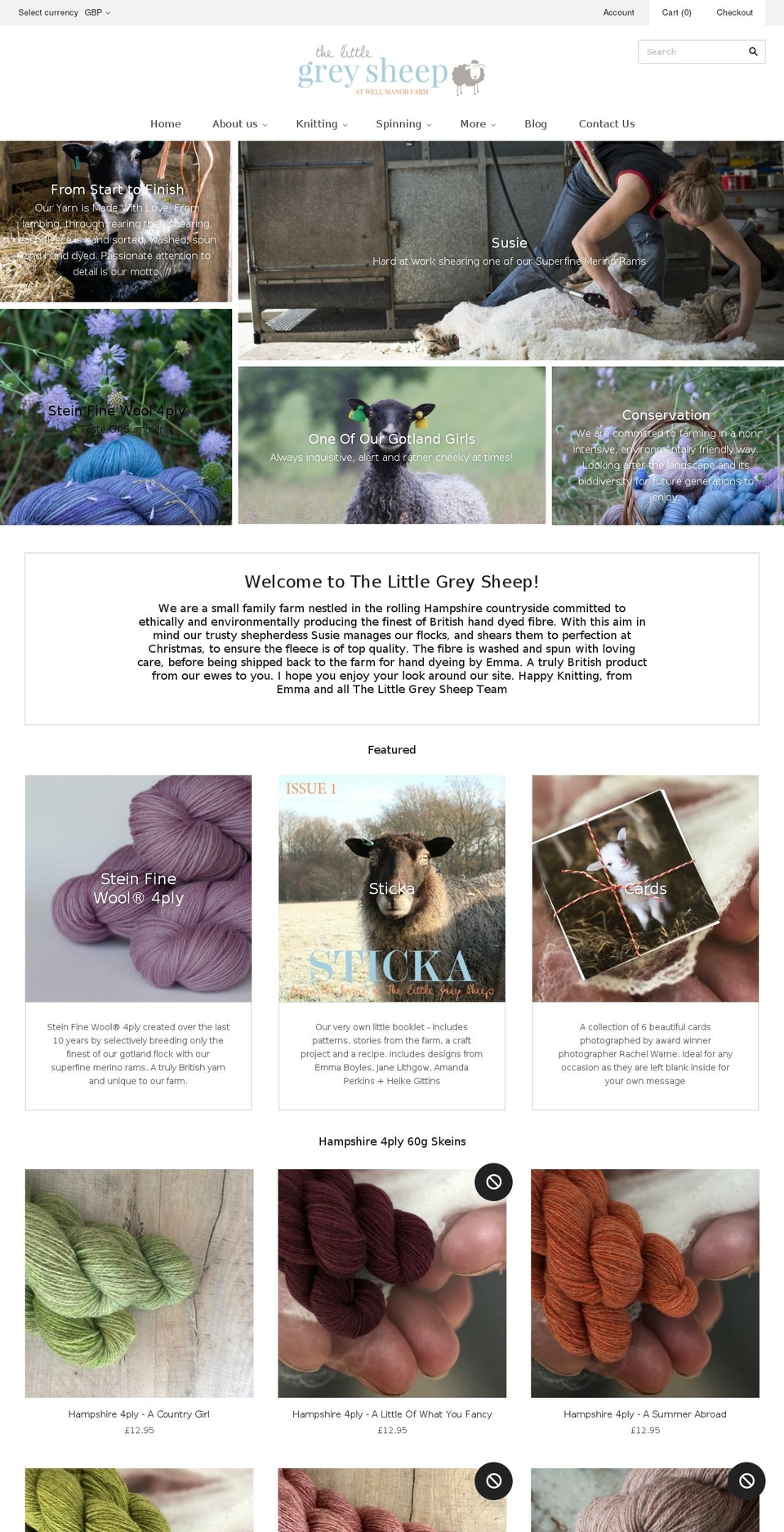 thelittlegreysheep.com — Shopify storefront screenshot