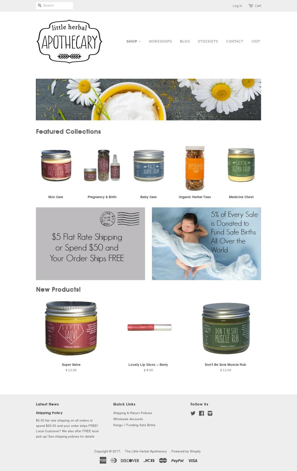 thelittleherbalapothecary.com shopify website screenshot