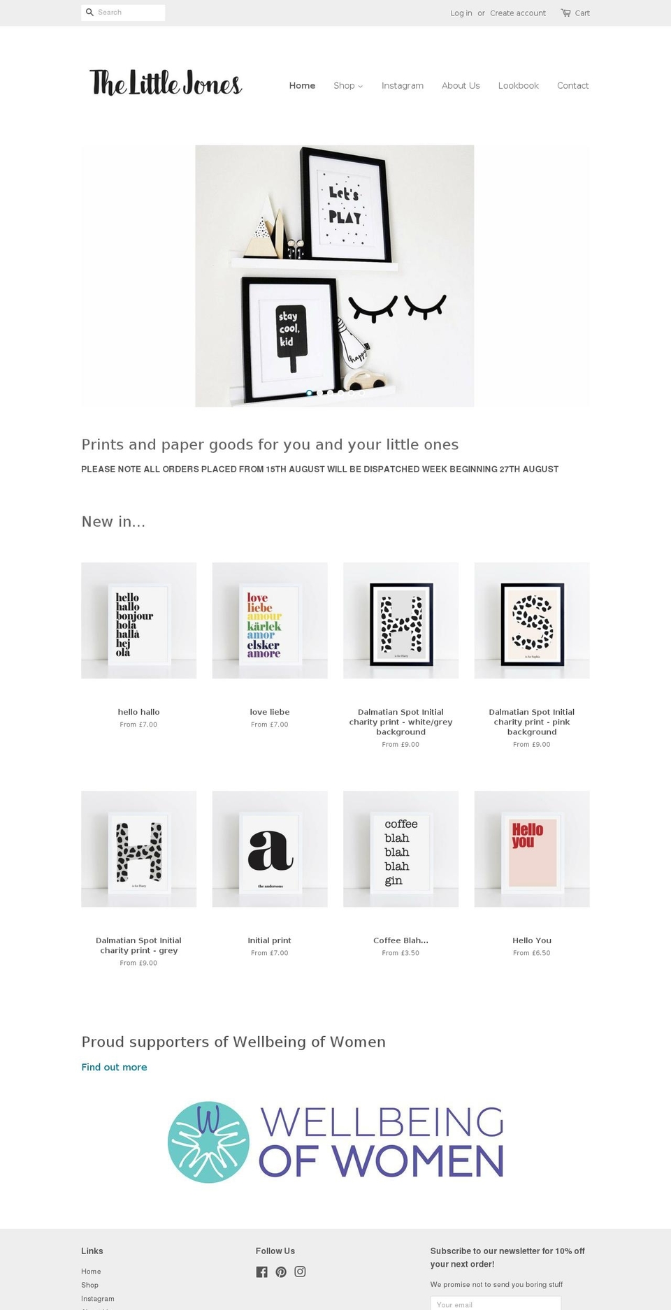 thelittlejones.com shopify website screenshot