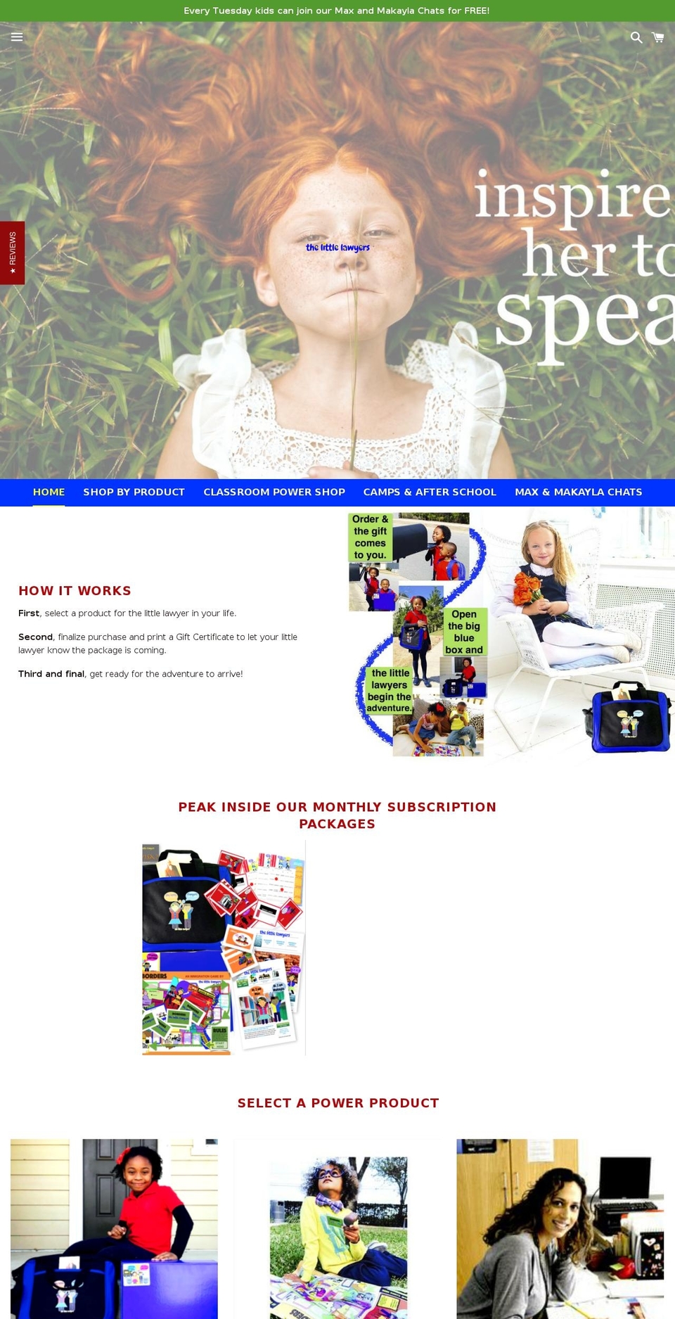 thelittlelawyers.com — Shopify storefront screenshot