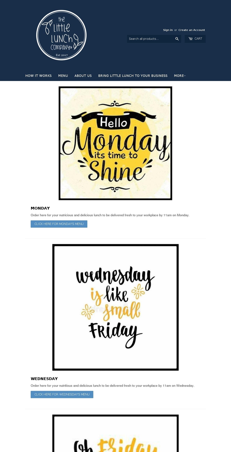 thelittlelunchco.com — Shopify storefront screenshot