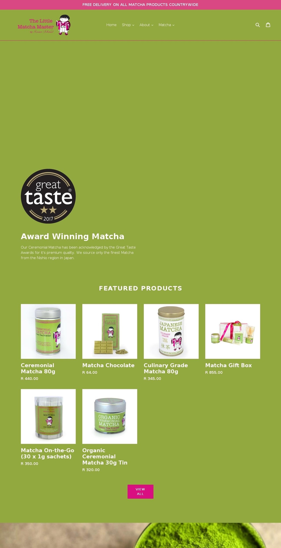 thelittlematchamaster.com — Shopify storefront screenshot