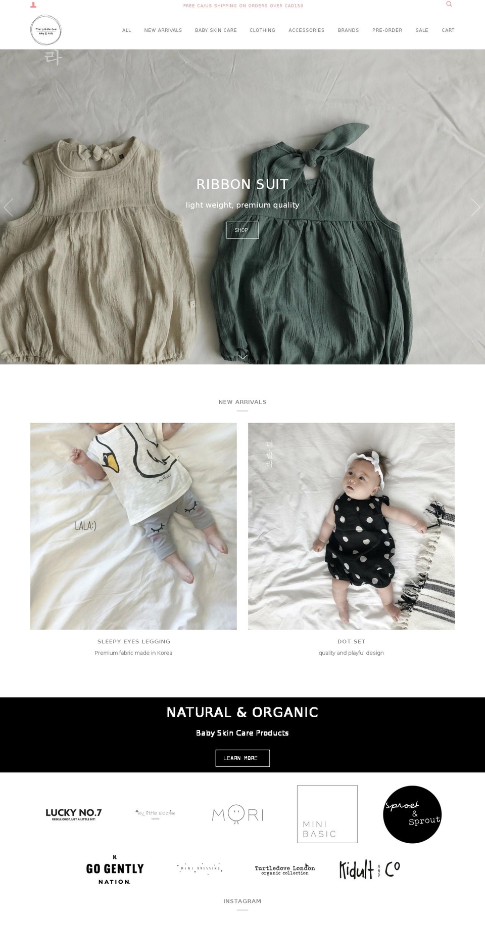 thelittleone.ca shopify website screenshot