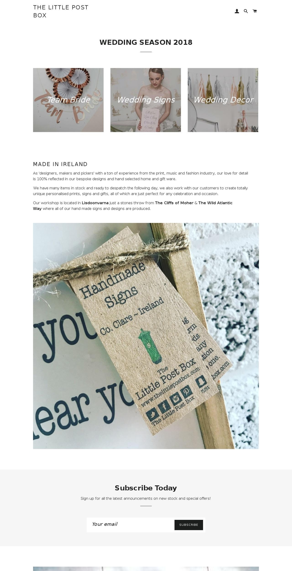 thelittlepostbox.com — Shopify storefront screenshot
