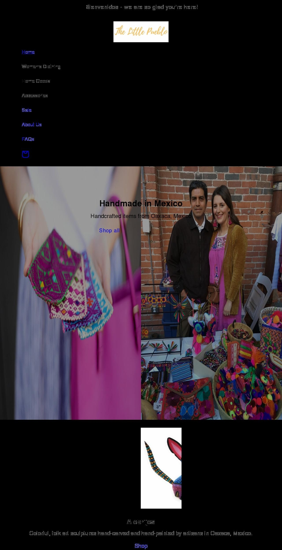 thelittlepueblo.com — Shopify storefront screenshot