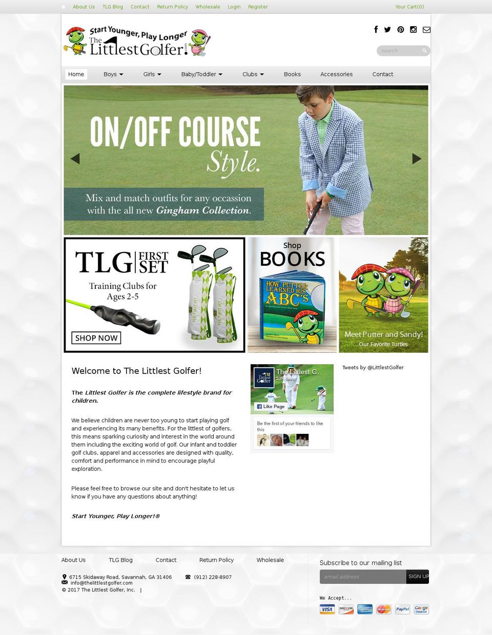 thelittlestgolfer.com shopify website screenshot