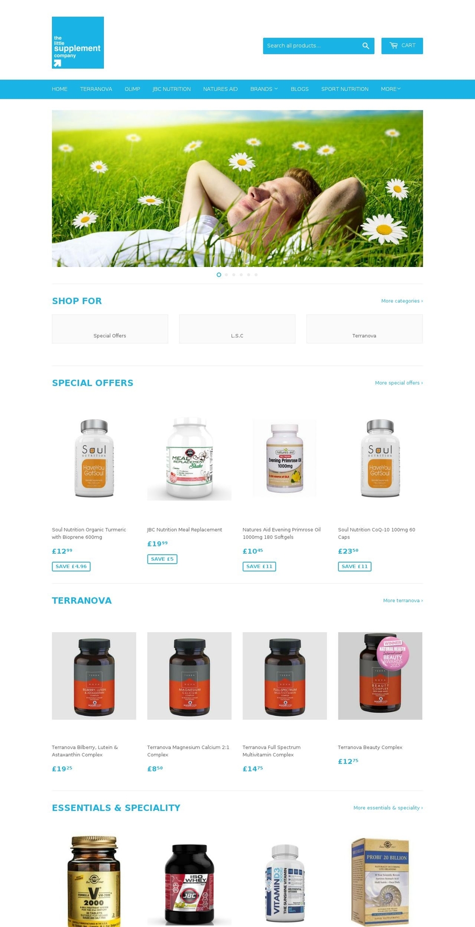 thelittlesupplementcompany.co.uk shopify website screenshot