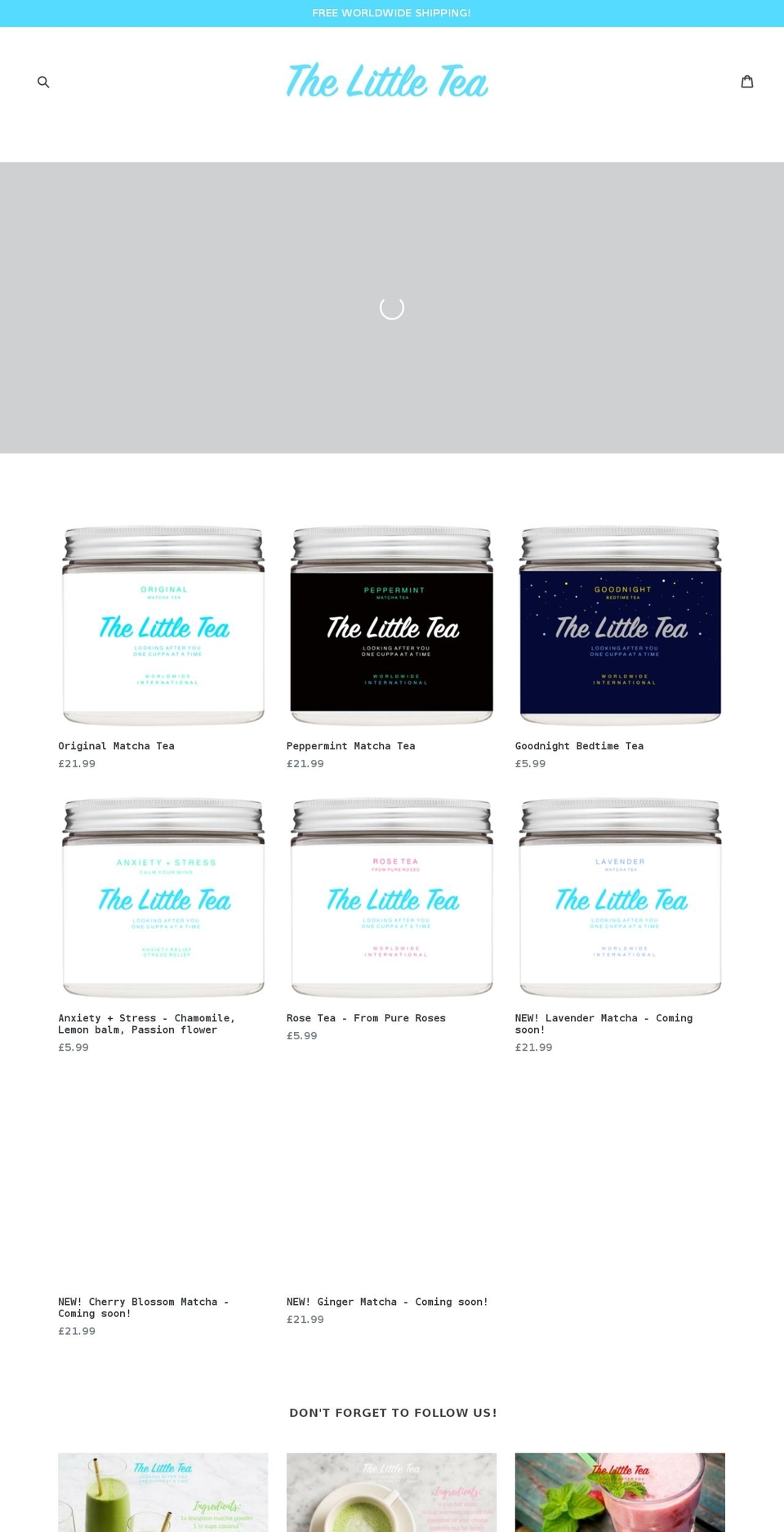 thelittletea.com — Shopify storefront screenshot