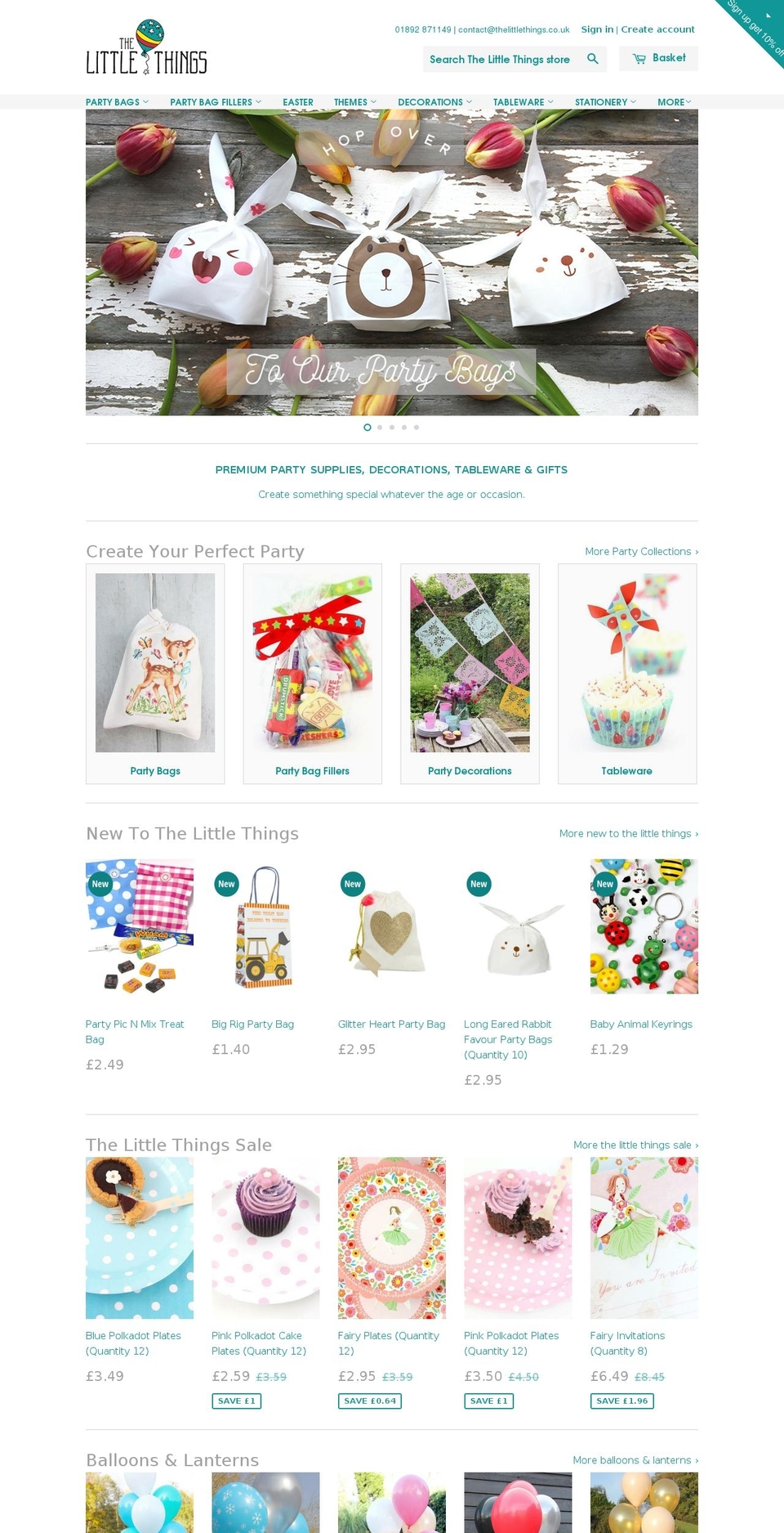 thelittlethings.co.uk shopify website screenshot