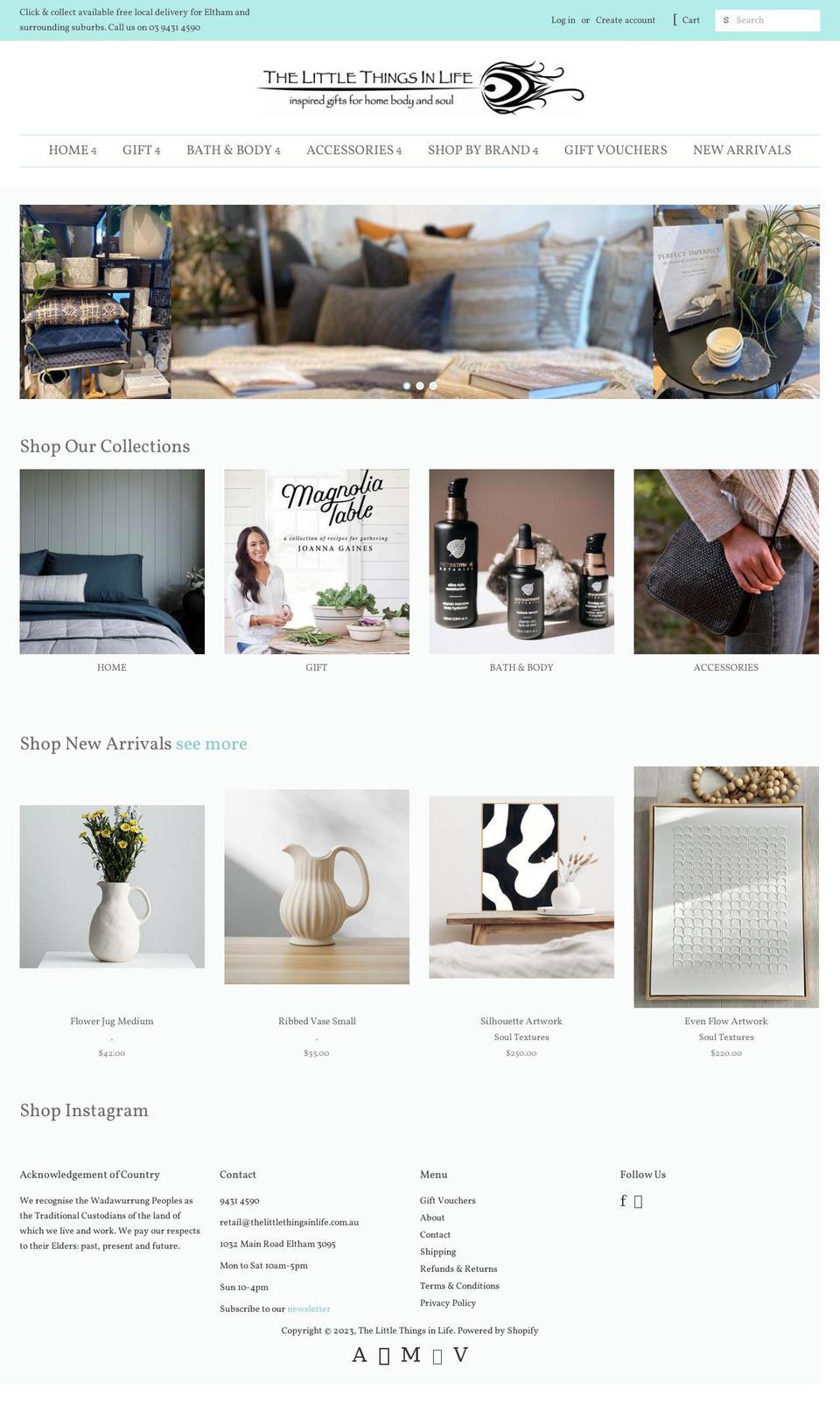 thelittlethingsinlife.com.au shopify website screenshot