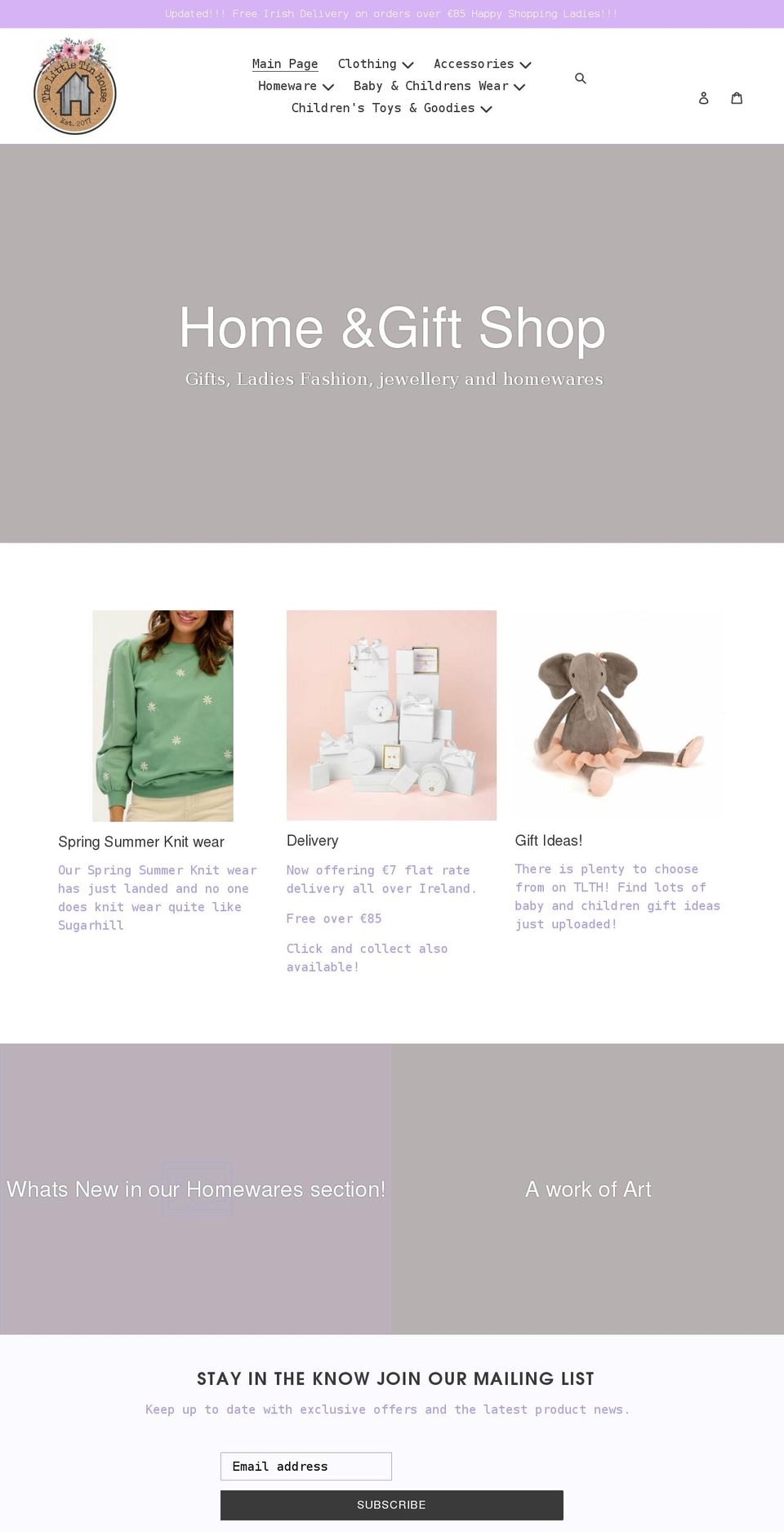 thelittletinhouse.com shopify website screenshot