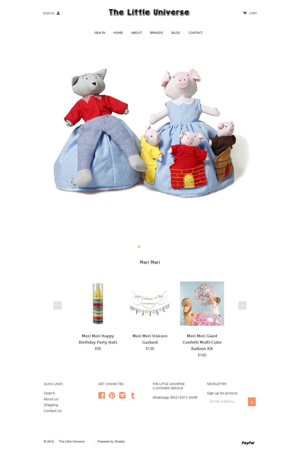 thelittleuniverse.net shopify website screenshot