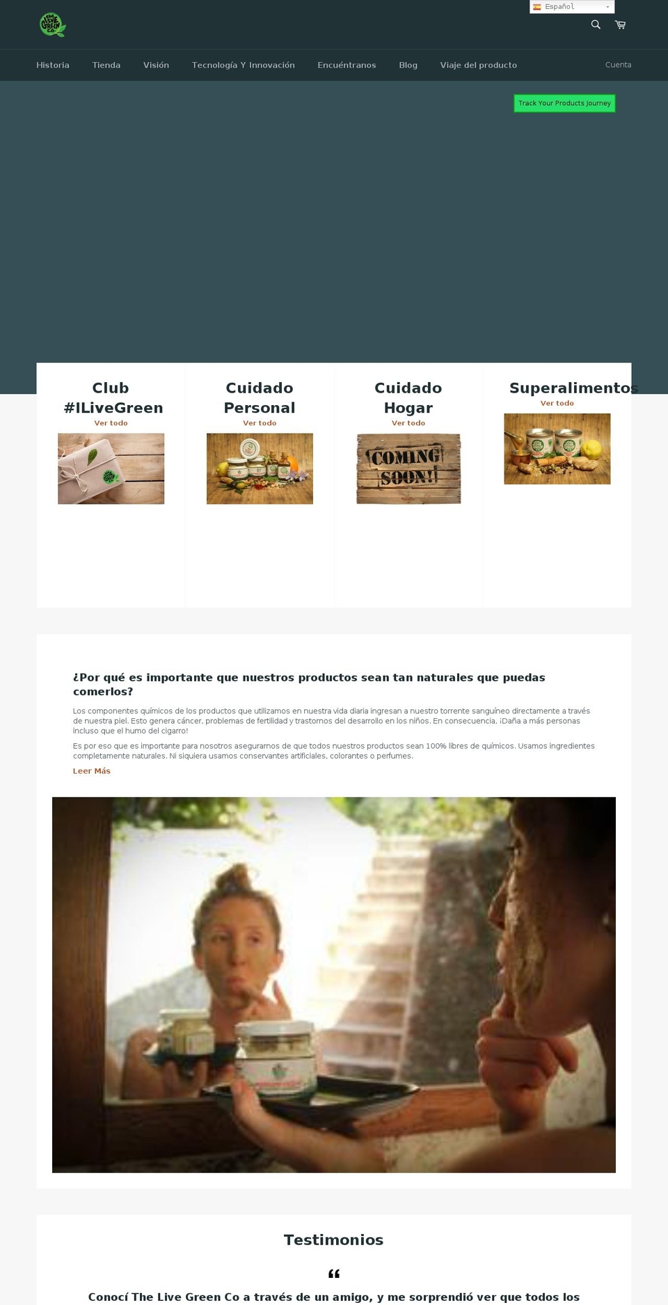thelivegreenco.com — Shopify storefront screenshot