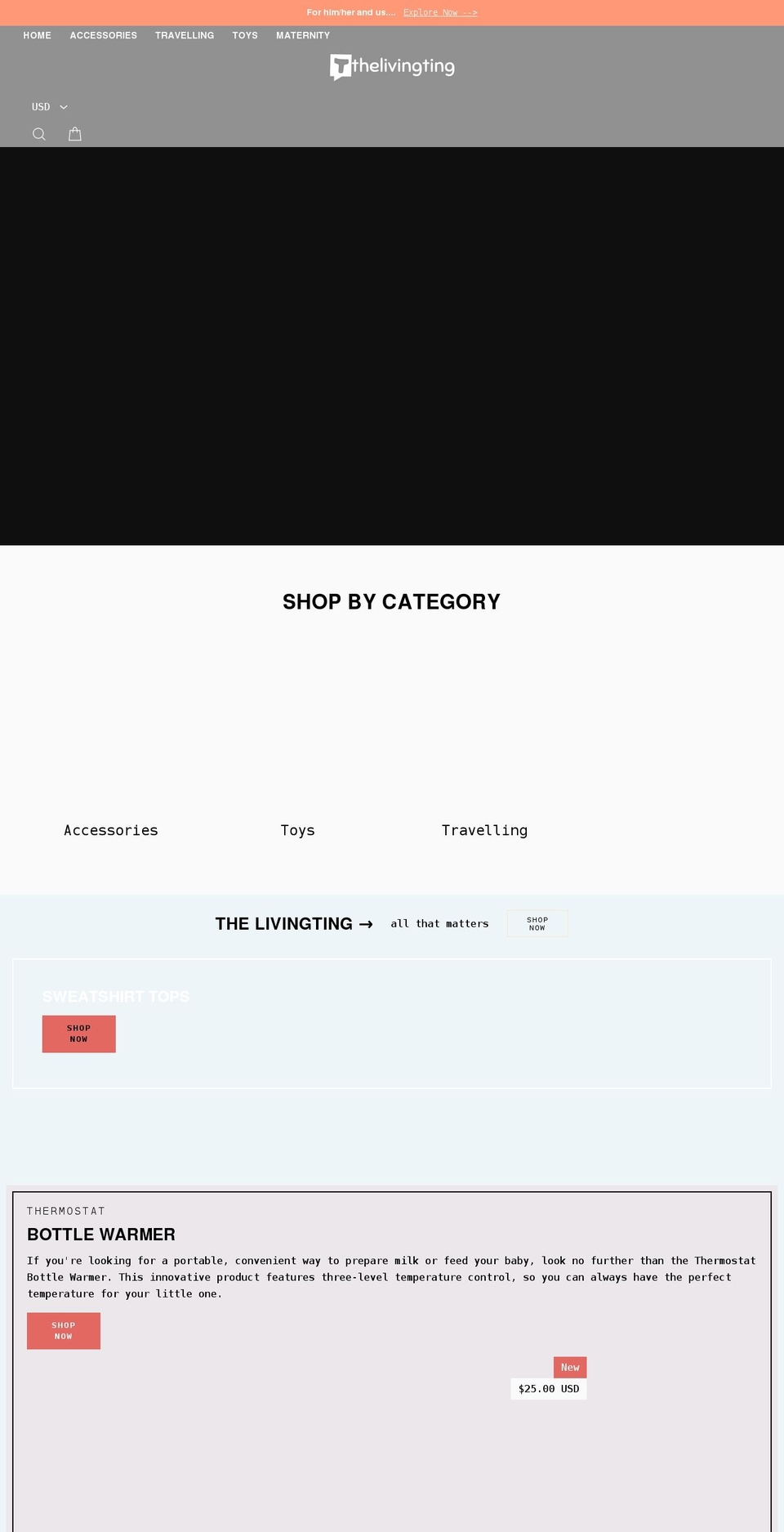 thelivingting.com shopify website screenshot