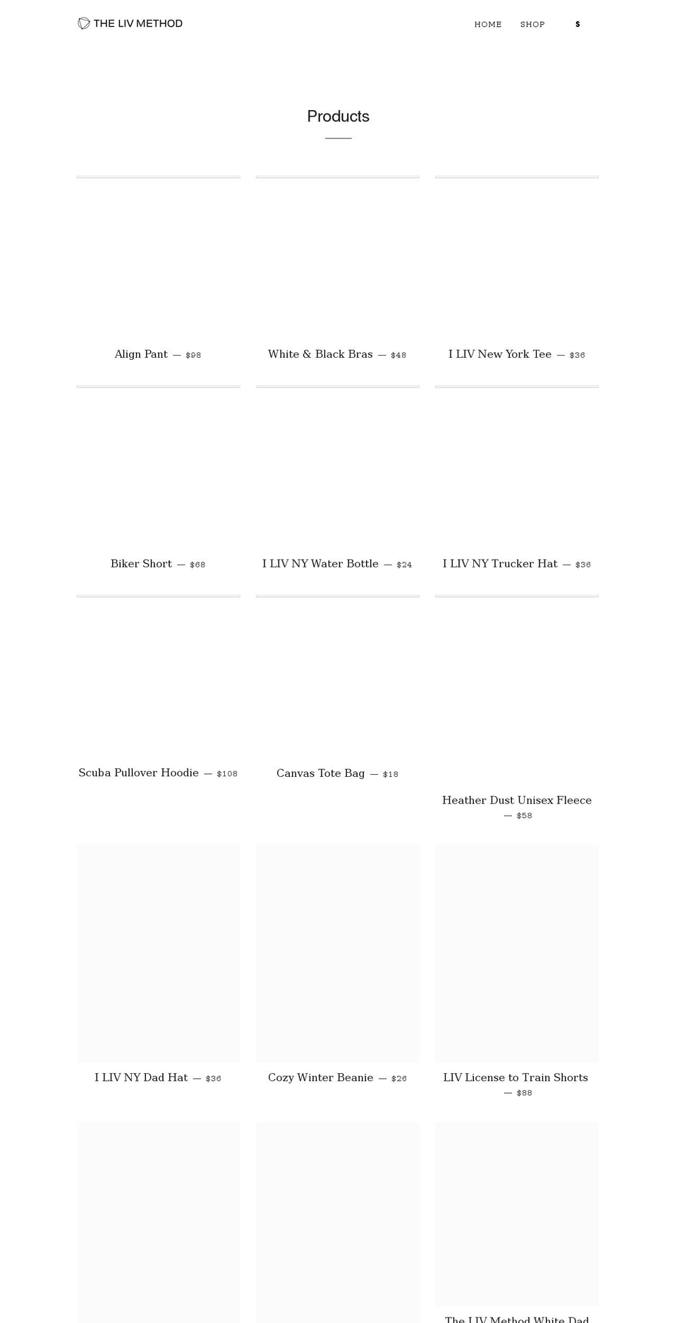 thelivmethod.shop shopify website screenshot