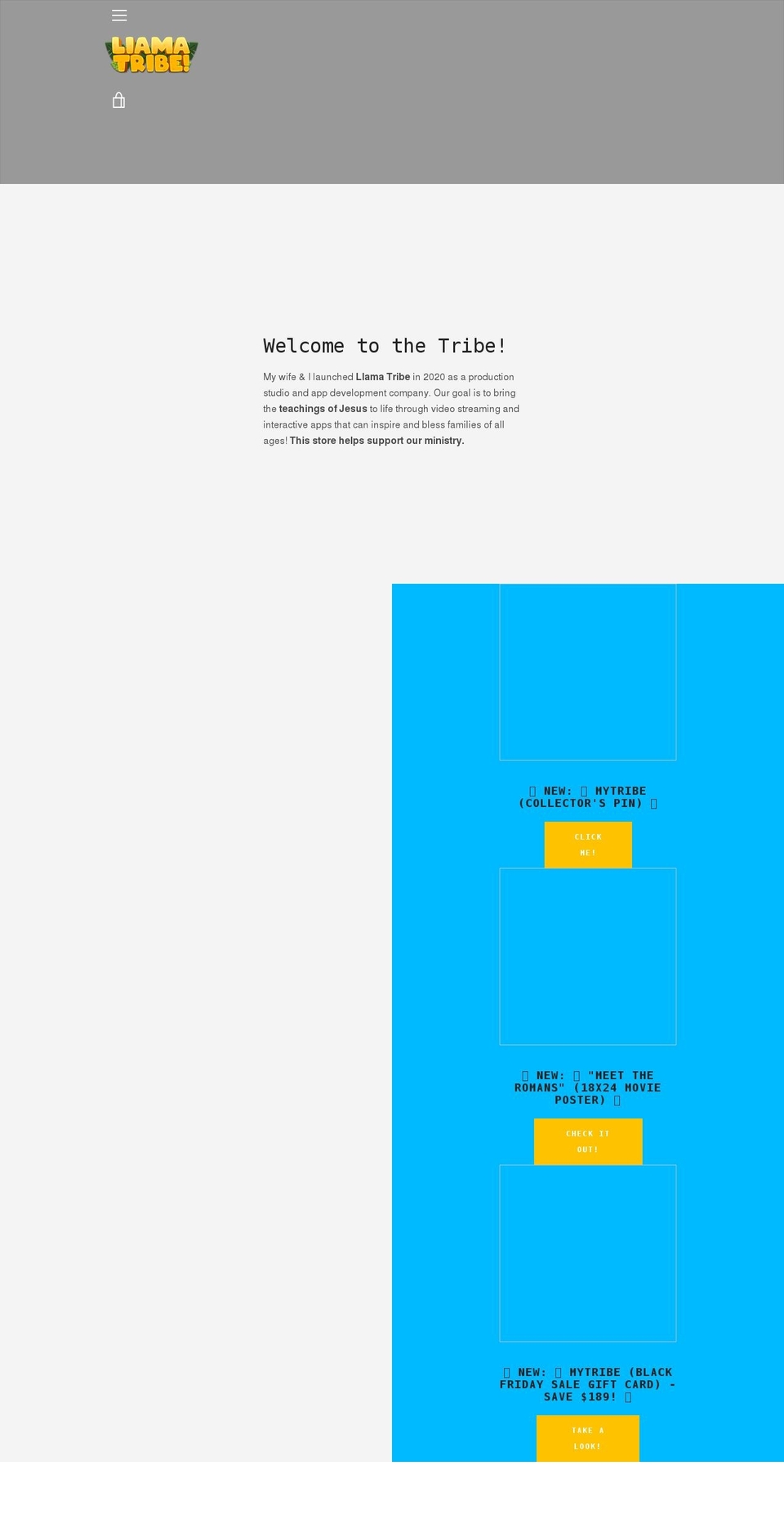 thellamatribe.com shopify website screenshot