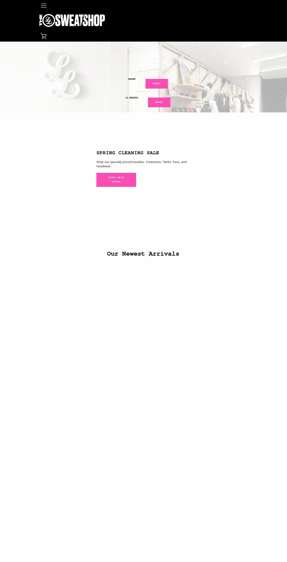 thellsweatshop.com — Shopify storefront screenshot