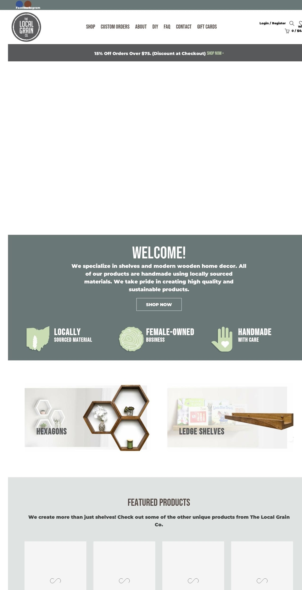 thelocalgraincompany.com shopify website screenshot