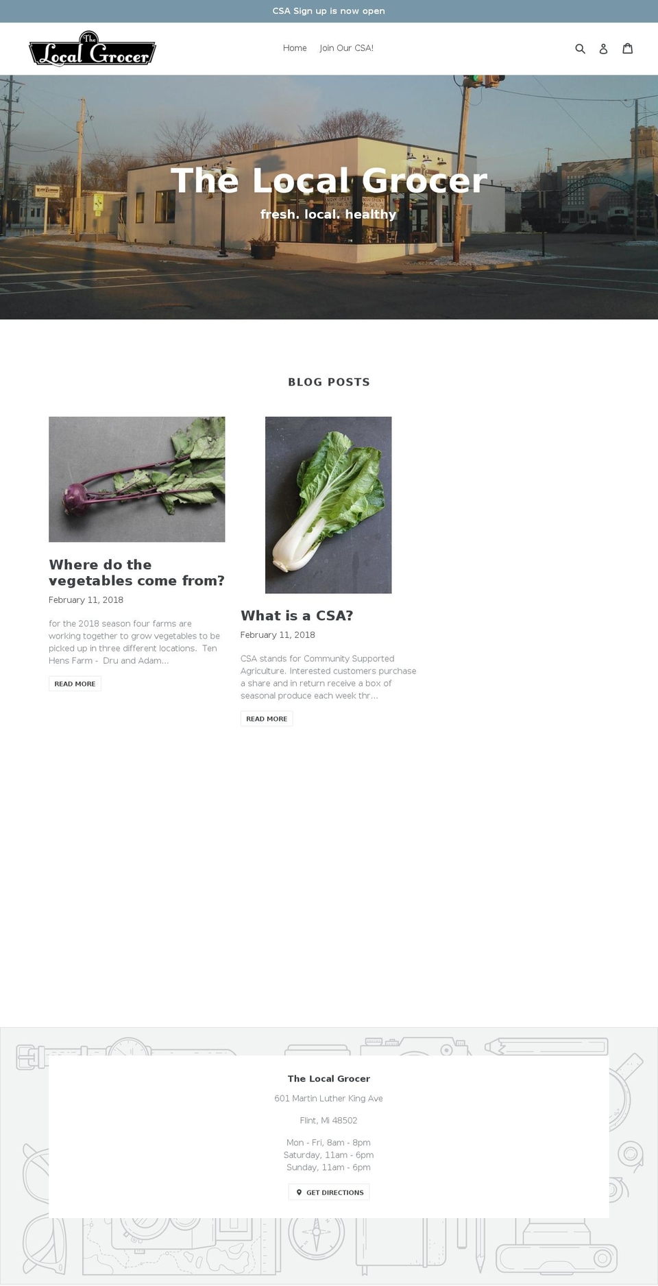 thelocalgrocer.com shopify website screenshot