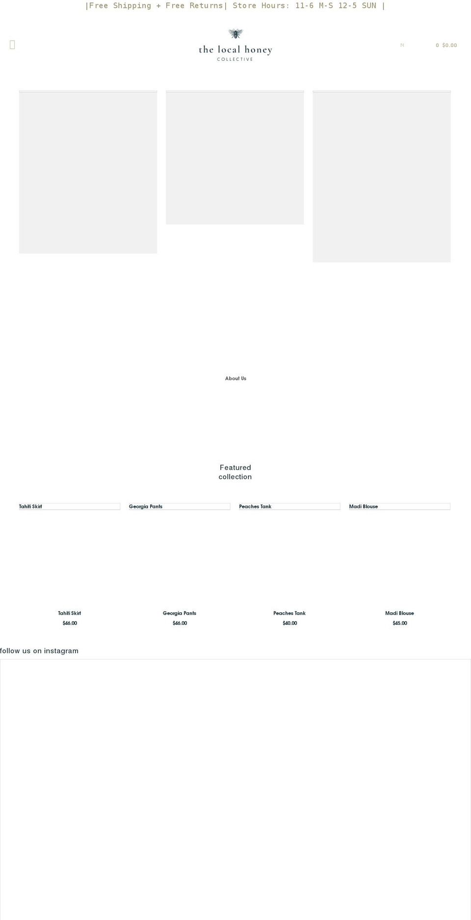 thelocalhoneyco.com shopify website screenshot