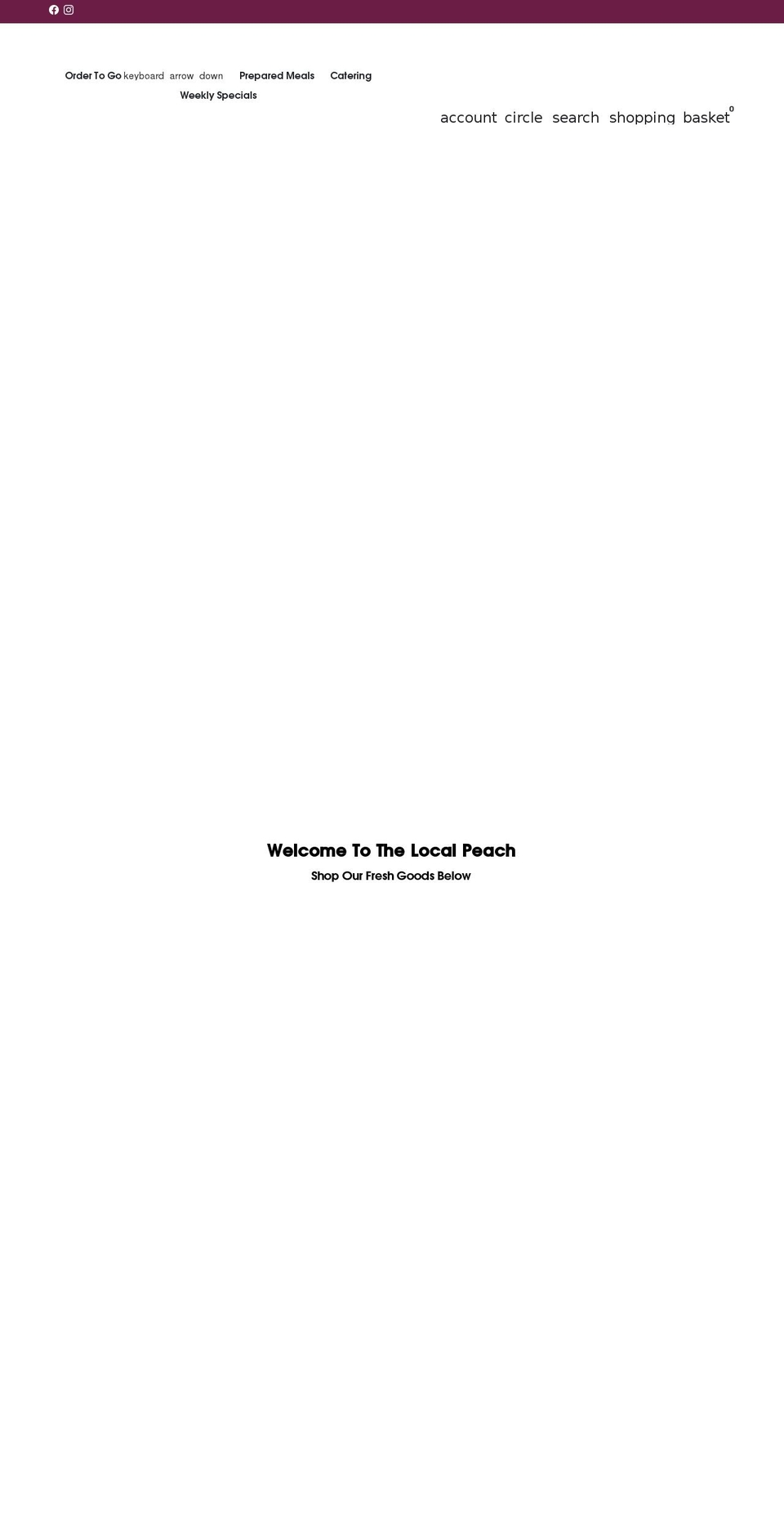 thelocalpeach.com shopify website screenshot