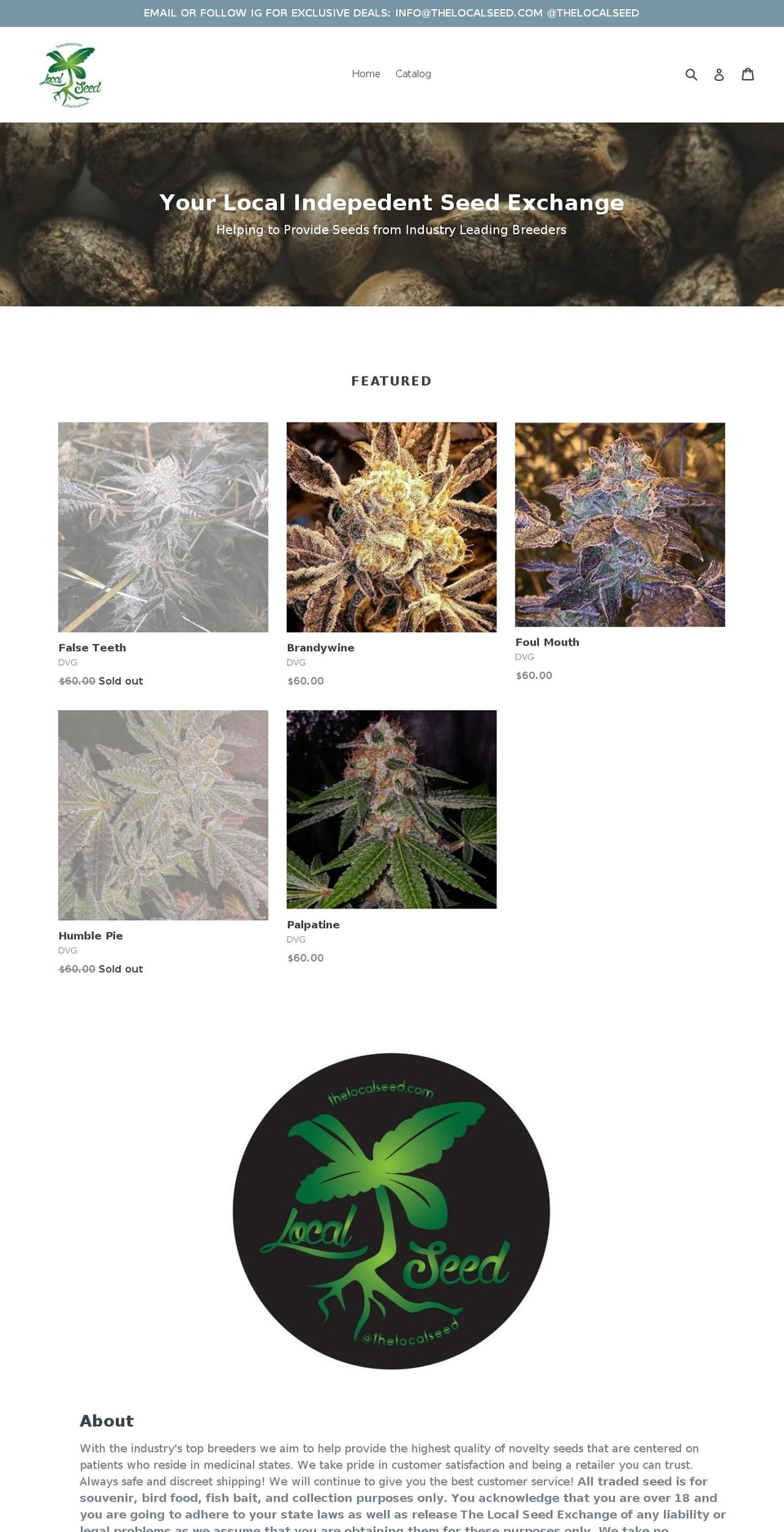 thelocalseed.com — Shopify storefront screenshot