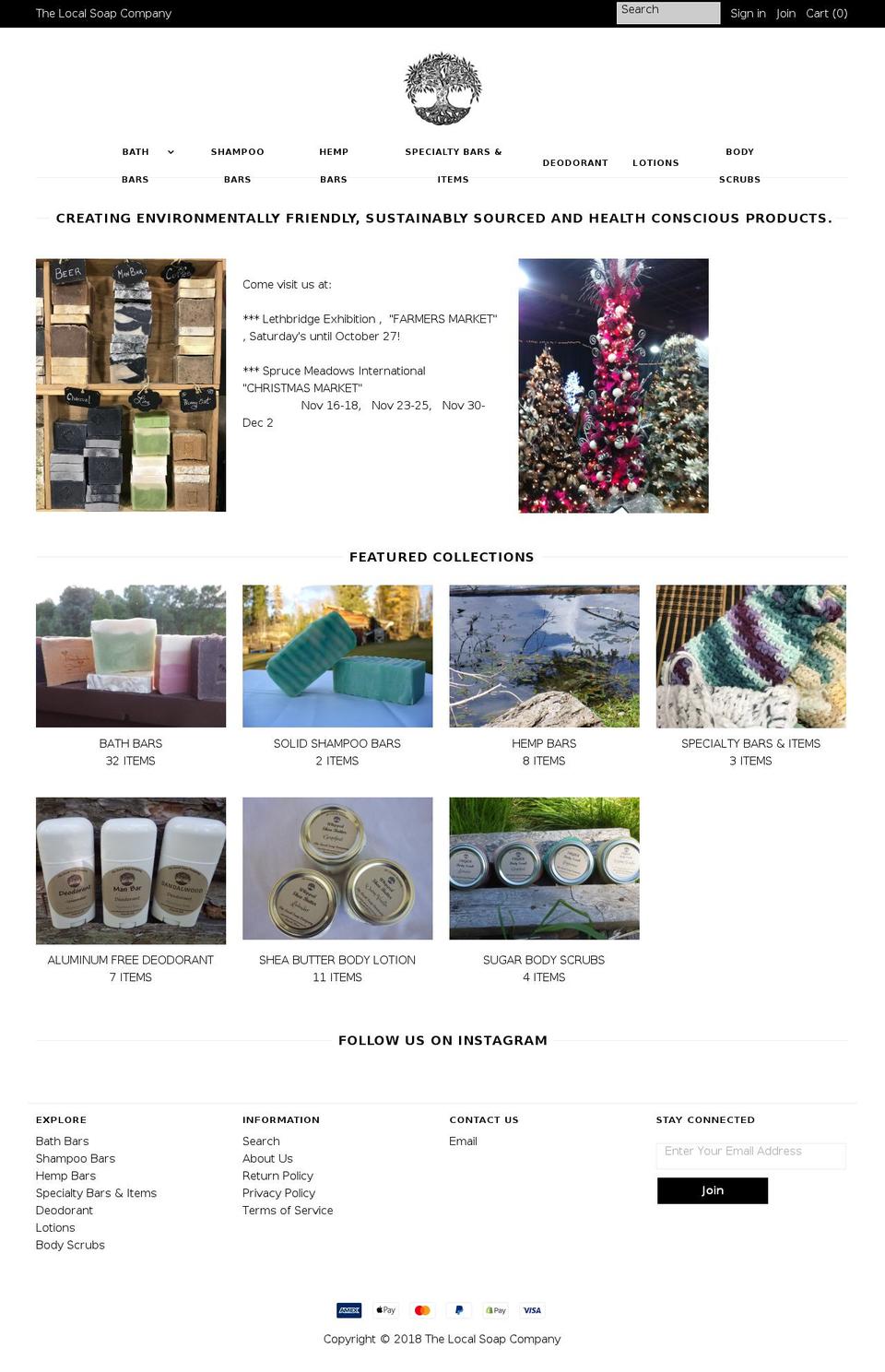 thelocalsoapcompany.com — Shopify storefront screenshot