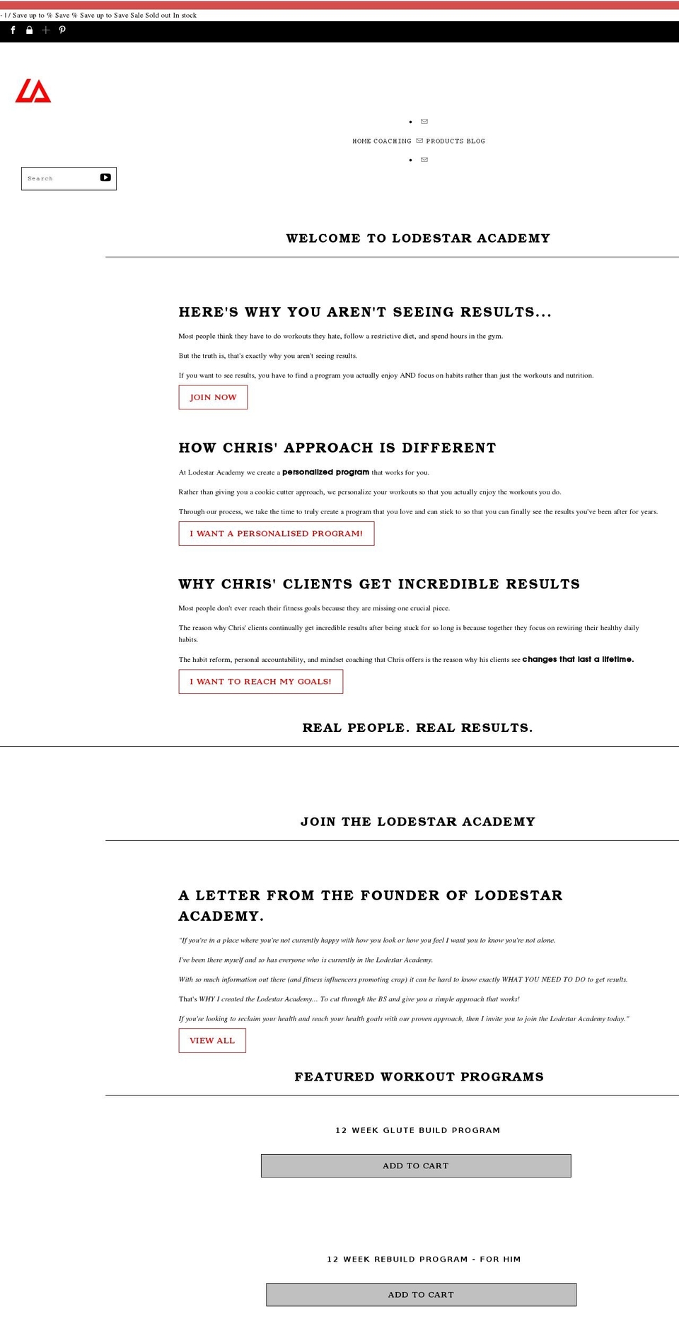 thelodestaracademy.com shopify website screenshot