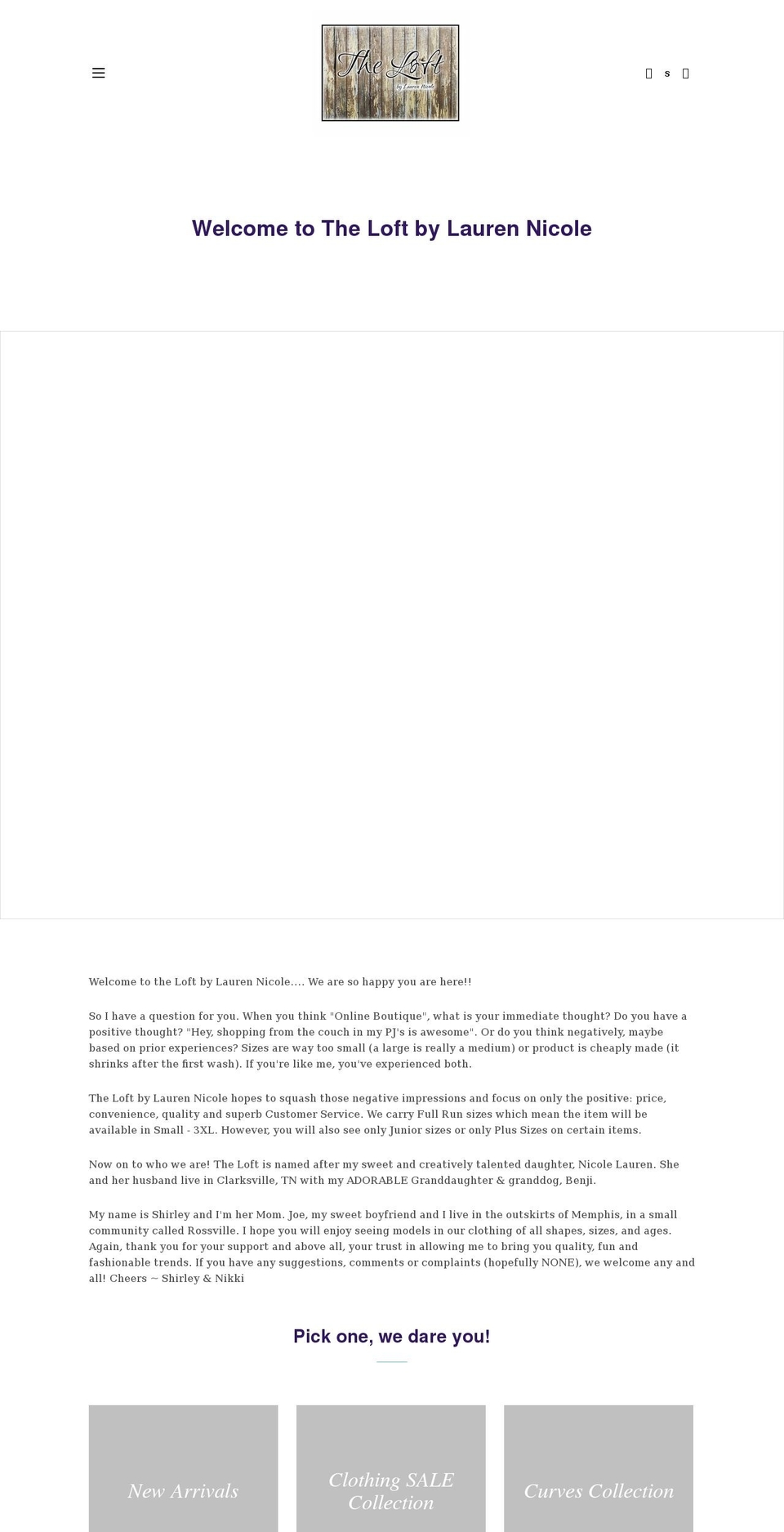 theloftbylaurennicole.com shopify website screenshot