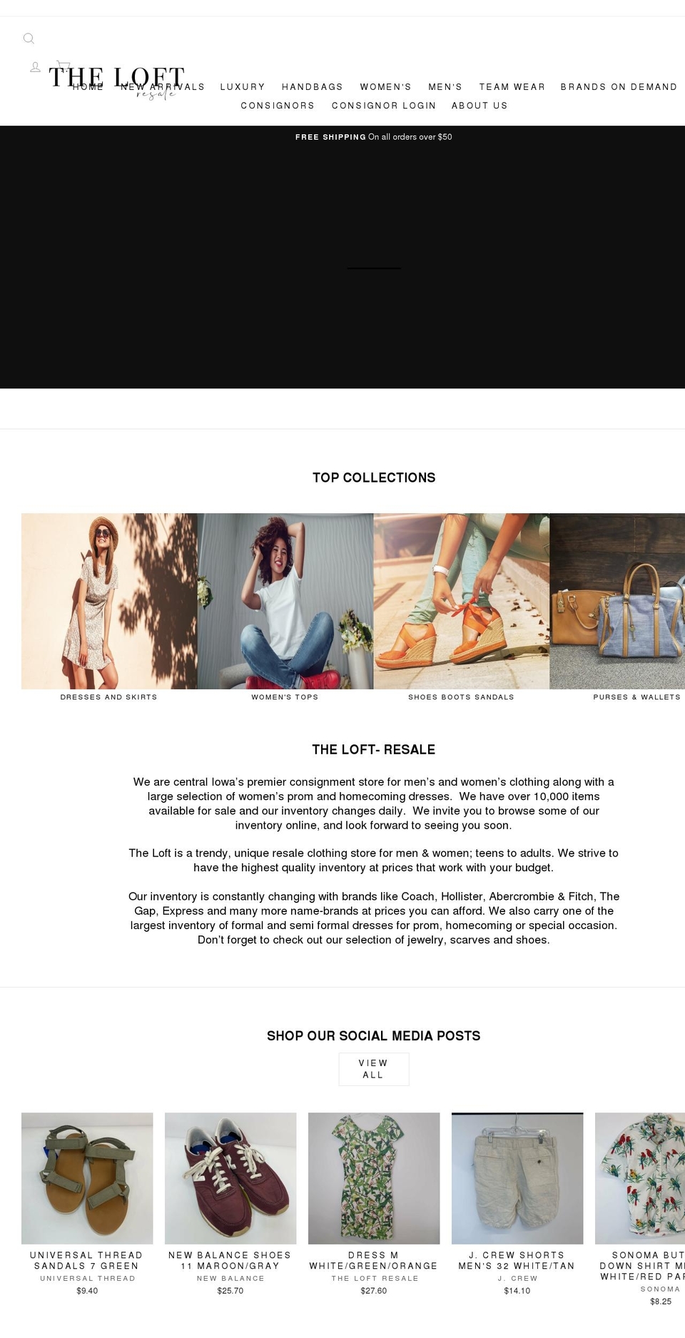 theloftresale.com shopify website screenshot