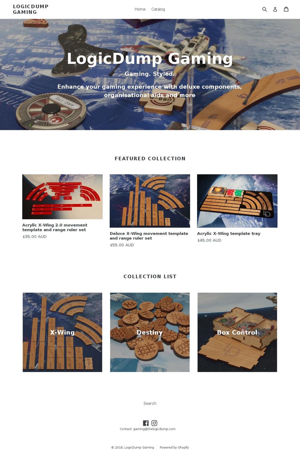 thelogicdumpgaming.com — Shopify storefront screenshot